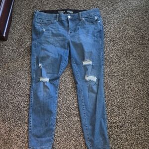 Torrid Women's Distressed Skinny Jeans in Blue 20t